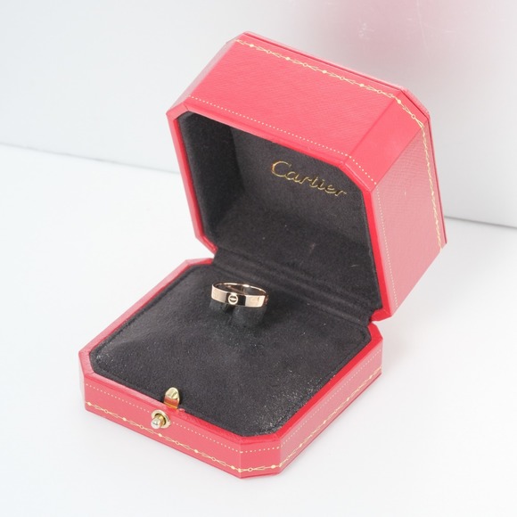 CARTIER Mini Love Wedding K18PG No. 7.5 Women's Ring - Picture 9 of 9